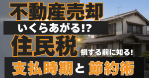不動産売却で住民税はいくら上がる？損する前に知る支払時期と節税術