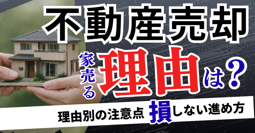 不動産売却の理由は人それぞれ｜理由別の注意点と損しない進め方