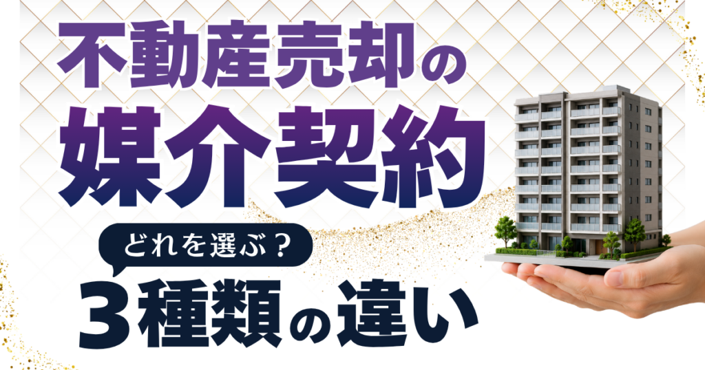不動産売却の媒介契約はどれを選ぶ？3種類の違いと失敗しない選び方