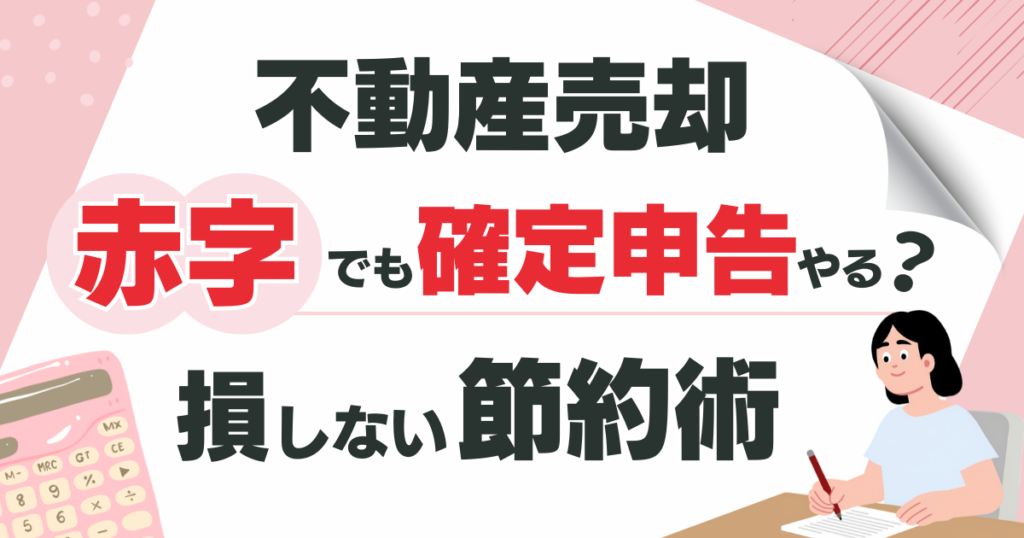 不動産売却で赤字でも確定申告すべき？損する前に知りたい節税術