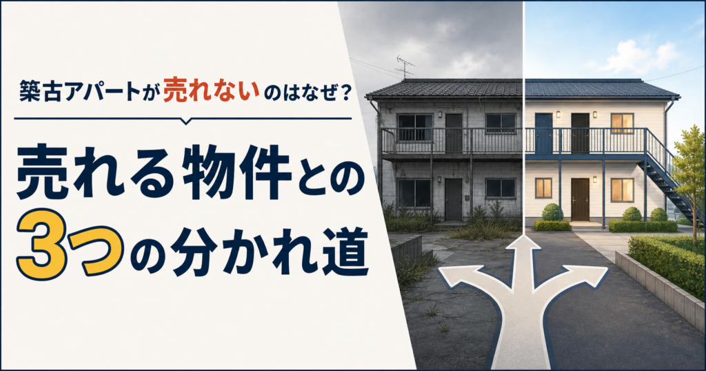 築古アパートが売れないのはなぜ？売れる物件との3つの分かれ道